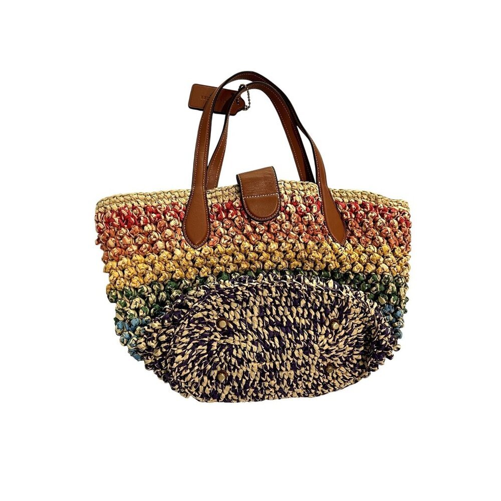 Coach Small Multi-Colored Tote never used and comes with wallet - Picture 4 of 6